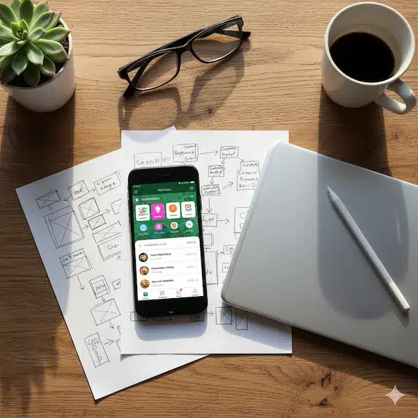 تصميم تطبيقات الجوال: دليل عملي لواجهة سهلة وتجربة مستخدم قوية خطوات عملية لتصميم تطبيق جوال من الصفر