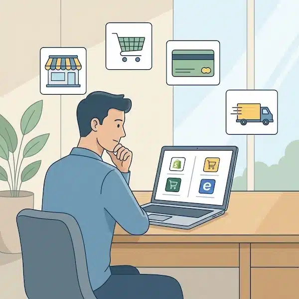 أفضل موقع لإنشاء متجر الكتروني: دليلك لاختيار المنصة المناسبة مقارنة منصات أفضل موقع لإنشاء متجر الكتروني على اللابتوب