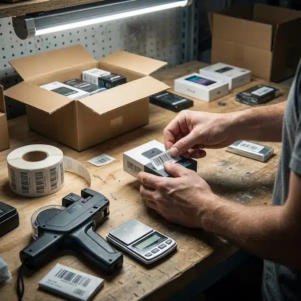 تعرف على شركة تخزين للمتاجر الالكترونية تجهيز المخزون بالباركود وملصقات SKU قبل تسليمه لشركة التخزين