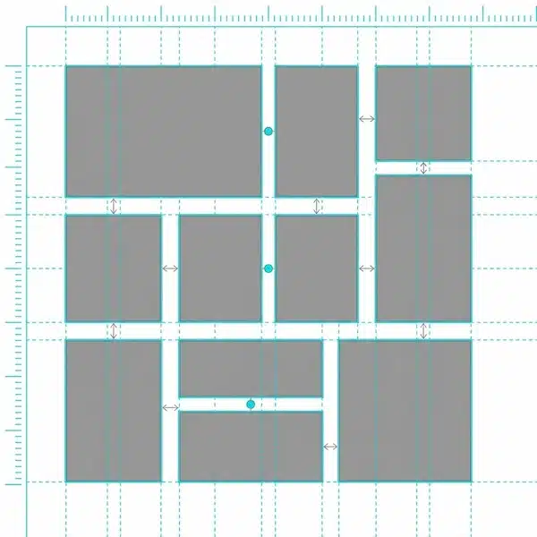 تصميم انفوجرافيك جذاب: دليل عملي خطوة بخطوة (مع أدوات وقائمة تدقيق) شبكة ومحاذاة ومساحات بيضاء تنظّم عناصر تصميم انفوجرافيك جذاب