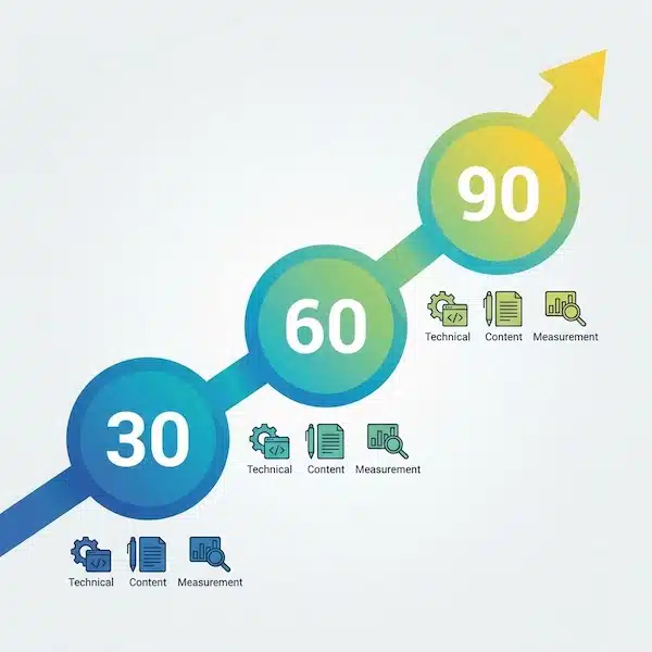 أفضل شركة سيو في مصر: دليلك لاختيار الشريك المناسب لنمو موقعك نسر المتاجر وخطة سيو 30 60 90 يوم لنمو مستدام في مصر
