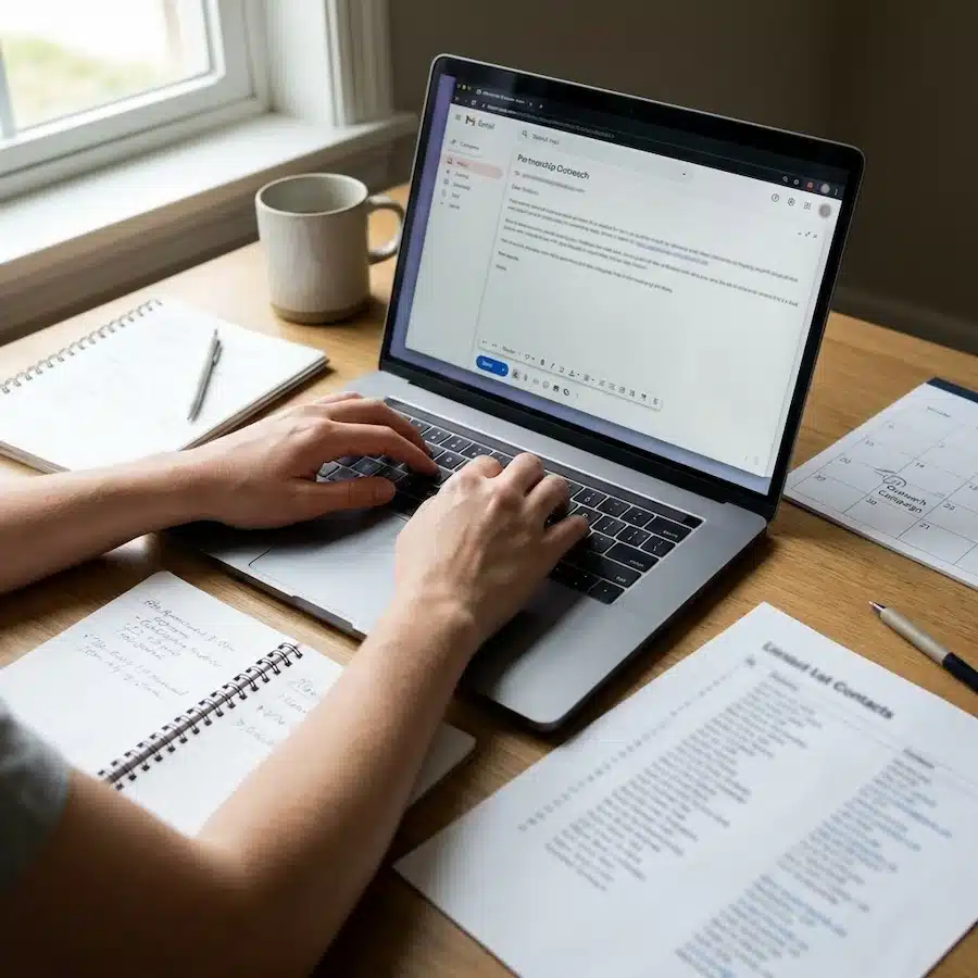 أفضل باك لينك: الأنواع الأقوى وكيف تحصل عليها بأمان كاتب محتوى يجهز رسالة تواصل وشبكة علاقات للحصول على روابط طبيعية