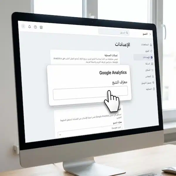 ربط قوقل انالتكس بمتجر سلة الخاص بك باحترافية مكان إدخال معرف GA4 داخل إعدادات متجر سلة لربط قوقل انالتكس