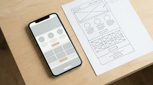 أفضل شركة تصميم مواقع: دليل عملي لاختيار الشريك المناسب لموقعك موك-أب تجربة مستخدم لموقع على الجوال يساعد في اختيار أفضل شركة تصميم مواقع