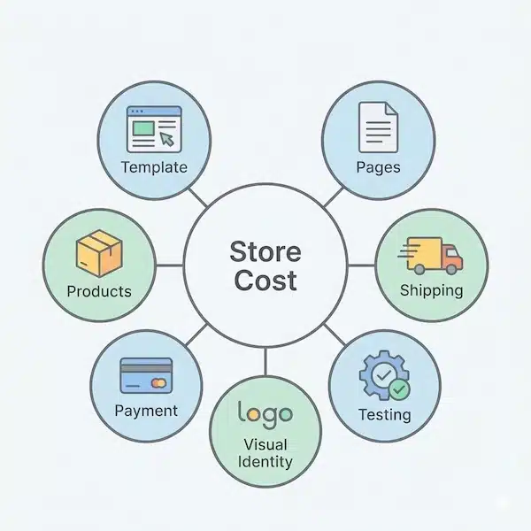 تكلفة تصميم متجر إلكتروني على منصة سلة: تفكيك الميزانية خطوة بخطوة مكونات تكلفة تصميم متجر إلكتروني على منصة سلة