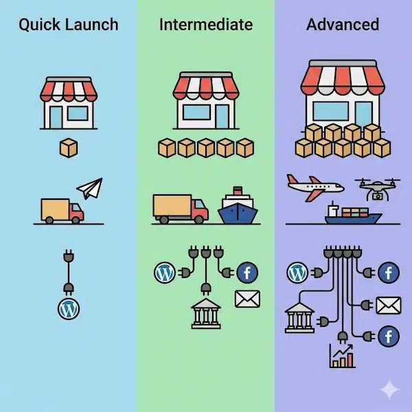 تكلفة تصميم متجر إلكتروني على منصة سلة: تفكيك الميزانية خطوة بخطوة سيناريوهات تكلفة تصميم متجر إلكتروني على منصة سلة حسب حجم المتجر