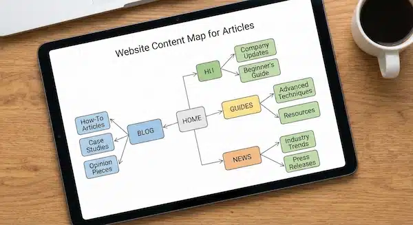 تحسين نتائج محركات البحث SEO: دليل عملي خطوة بخطوة خريطة محتوى بسيطة