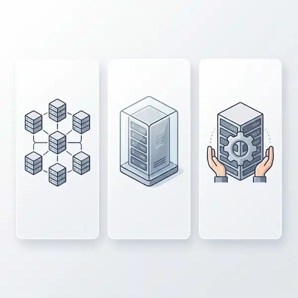 دليل اختيار استضافة متجر الكتروني سريعة وآمنة لزيادة المبيعات مقارنة بصرية بين أنواع الاستضافة المناسبة للمتاجر الإلكترونية.