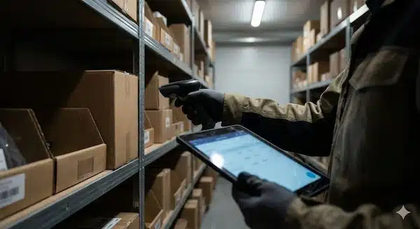 كيفية اضافة منتج في سلة: الخطوات + تهيئة صفحة المنتج للبيع إدارة مخزون متجر إلكتروني في مستودع مع ماسح باركود ورفوف منتجات