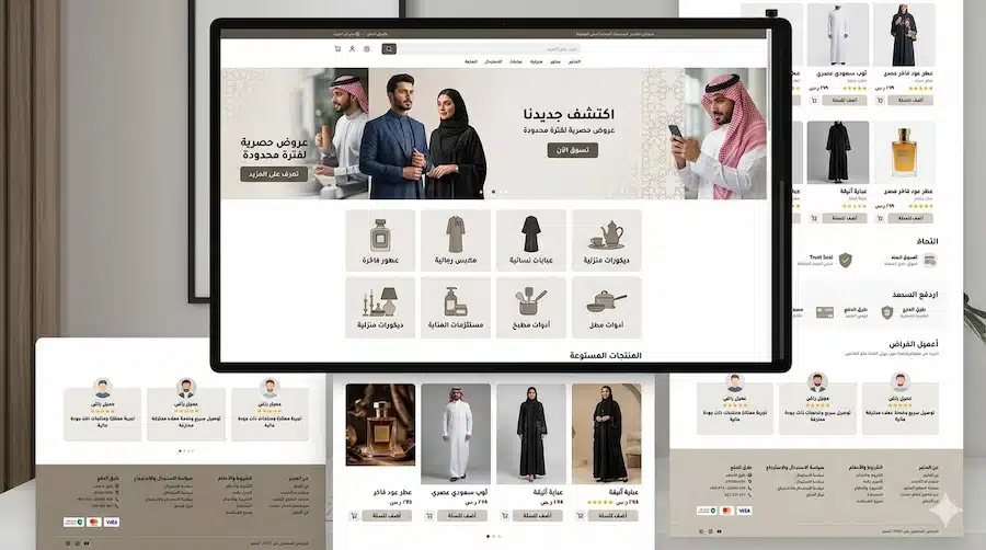 تصميم متجر زد في السعودية: إطار قرار عملي + خطوات تخصيص الثيم حتى النشر تصميم الصفحة الرئيسية في متجر زد | مسار شراء واضح