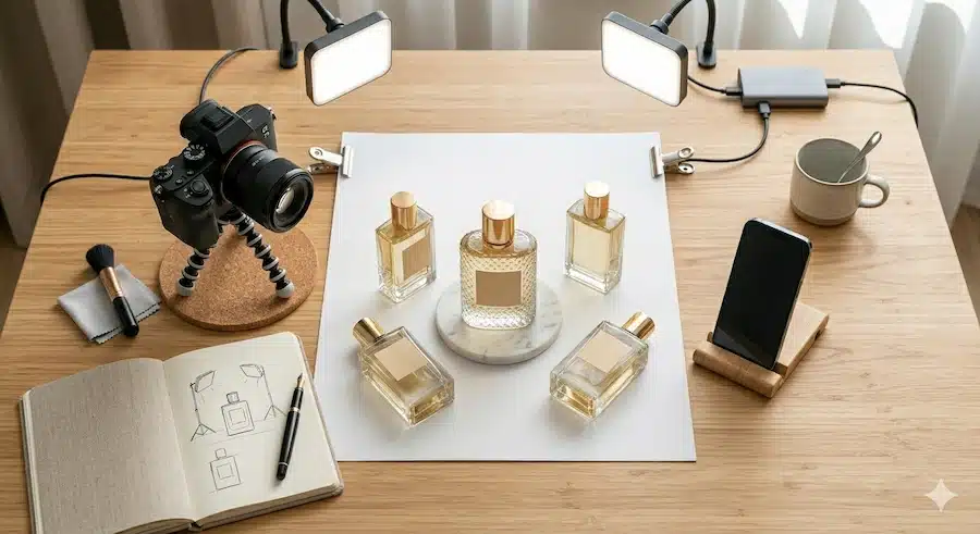 إعداد تصوير احترافي لمنتج متجر إلكتروني من عدة زوايا