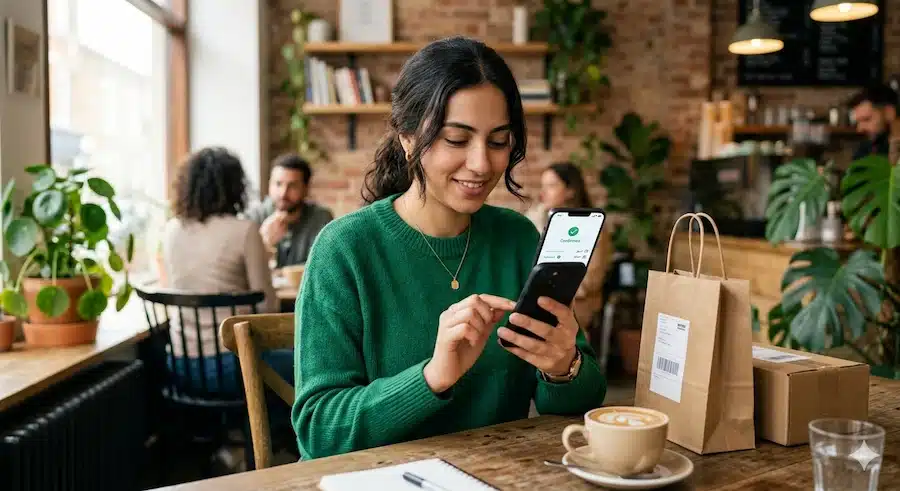 تكلفة إنشاء متجر إلكتروني السعودية: كيف تُبنى الميزانية من البداية إلى النمو عميل يكمل شراءه بسهولة من متجر إلكتروني عبر الهاتف المحمول.