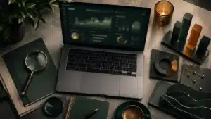 أدوات تحليل SEO لمتجر إلكتروني على مكتب عمل احترافي