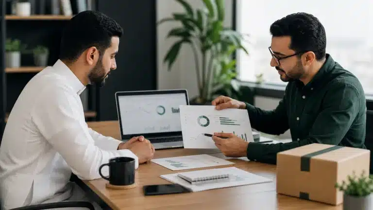 مشهد واقعي مرتبط بموضوع تقرير SEO شهري للمتجر: ماذا يجب أن تستلم من الوكالة؟ من نسر المتاجر