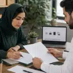 مشهد واقعي مرتبط بموضوع صفحات الثقة والسياسات في المتجر: دورها في SEO والتحويل من نسر المتاجر