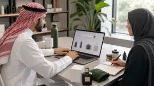 مشهد واقعي مرتبط بموضوع البحث الداخلي في المتجر وتأثيره على SEO وتجربة الشراء من نسر المتاجر
