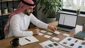 مشهد واقعي مرتبط بموضوع أتمتة SEO للمتاجر: ما الذي يصلح للأتمتة وما يحتاج خبيرًا؟ من نسر المتاجر