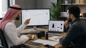 مشهد واقعي مرتبط بموضوع إدارة حملات Google Ads للمتاجر الإلكترونية: من البحث إلى صفحة الهبوط من نسر المتاجر