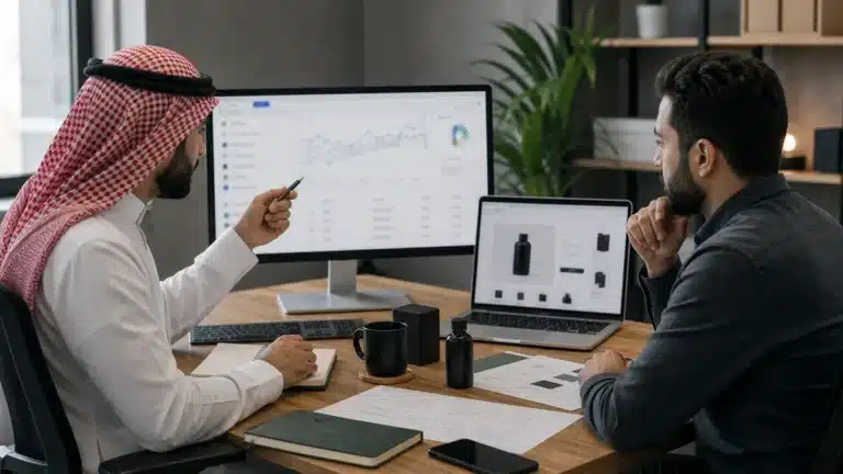 مشهد واقعي مرتبط بموضوع إدارة حملات Google Ads للمتاجر الإلكترونية: من البحث إلى صفحة الهبوط من نسر المتاجر