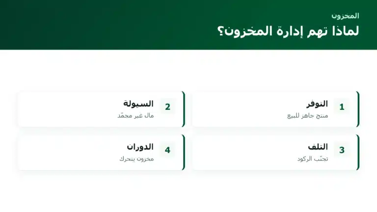 لماذا تهم إدارة المخزون؟