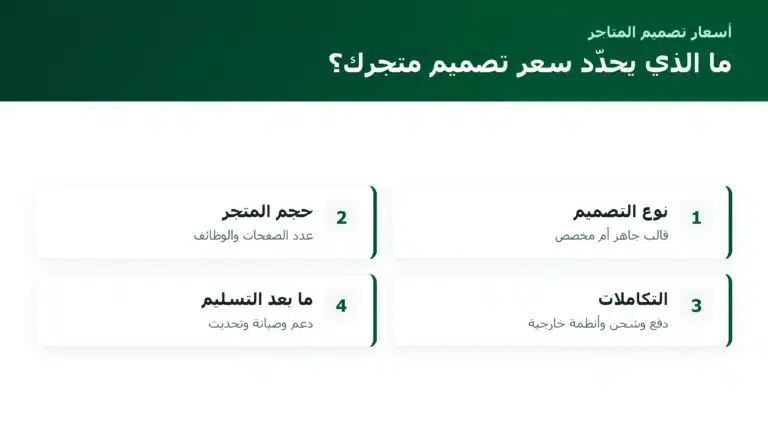 الصفحة الرئيسية ما الذي يحدّد سعر تصميم متجرك؟