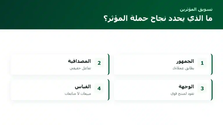 ما الذي يحدد نجاح حملة المؤثر؟