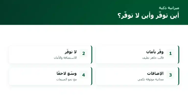 أين توفّر وأين لا توفّر؟