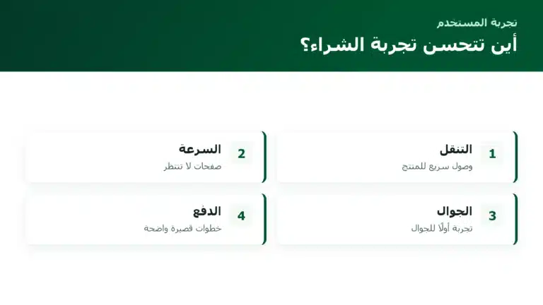 أين تتحسن تجربة الشراء؟