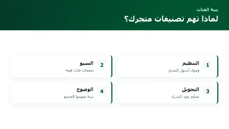 لماذا تهم تصنيفات متجرك؟
