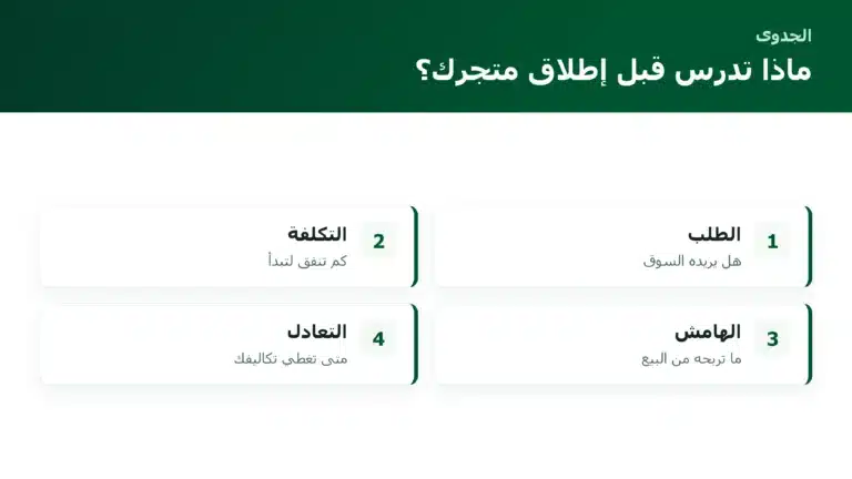 ماذا تدرس قبل إطلاق متجرك؟