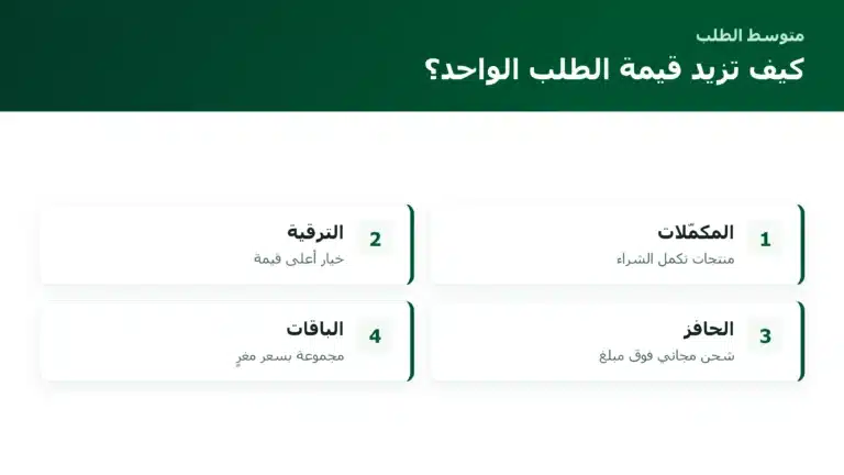 كيف تزيد قيمة الطلب الواحد؟