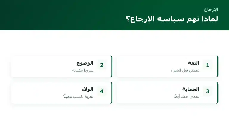 لماذا تهم سياسة الإرجاع؟