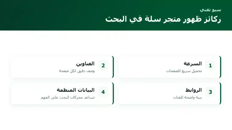 ركائز ظهور متجر سلة في البحث