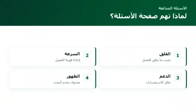 لماذا تهم صفحة الأسئلة؟