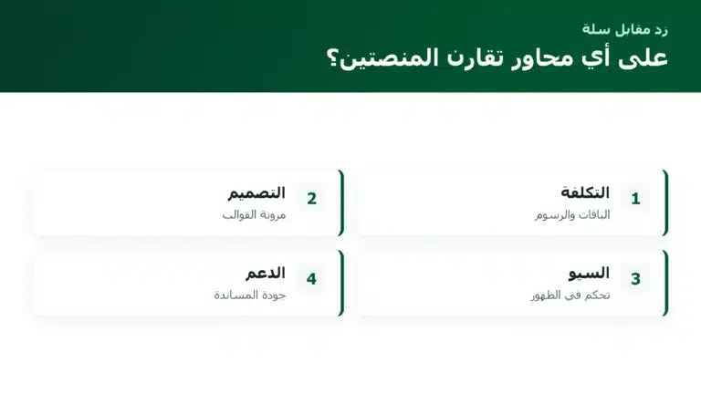 على أي محاور تقارن المنصتين؟