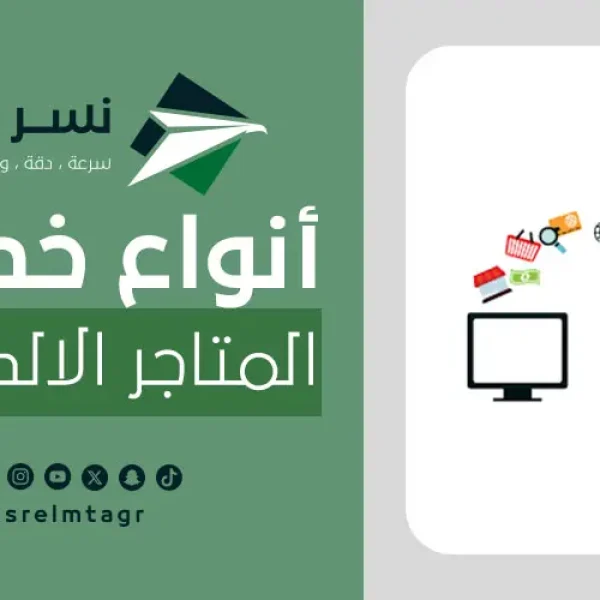 أنواع خدمات المتاجر الالكترونية